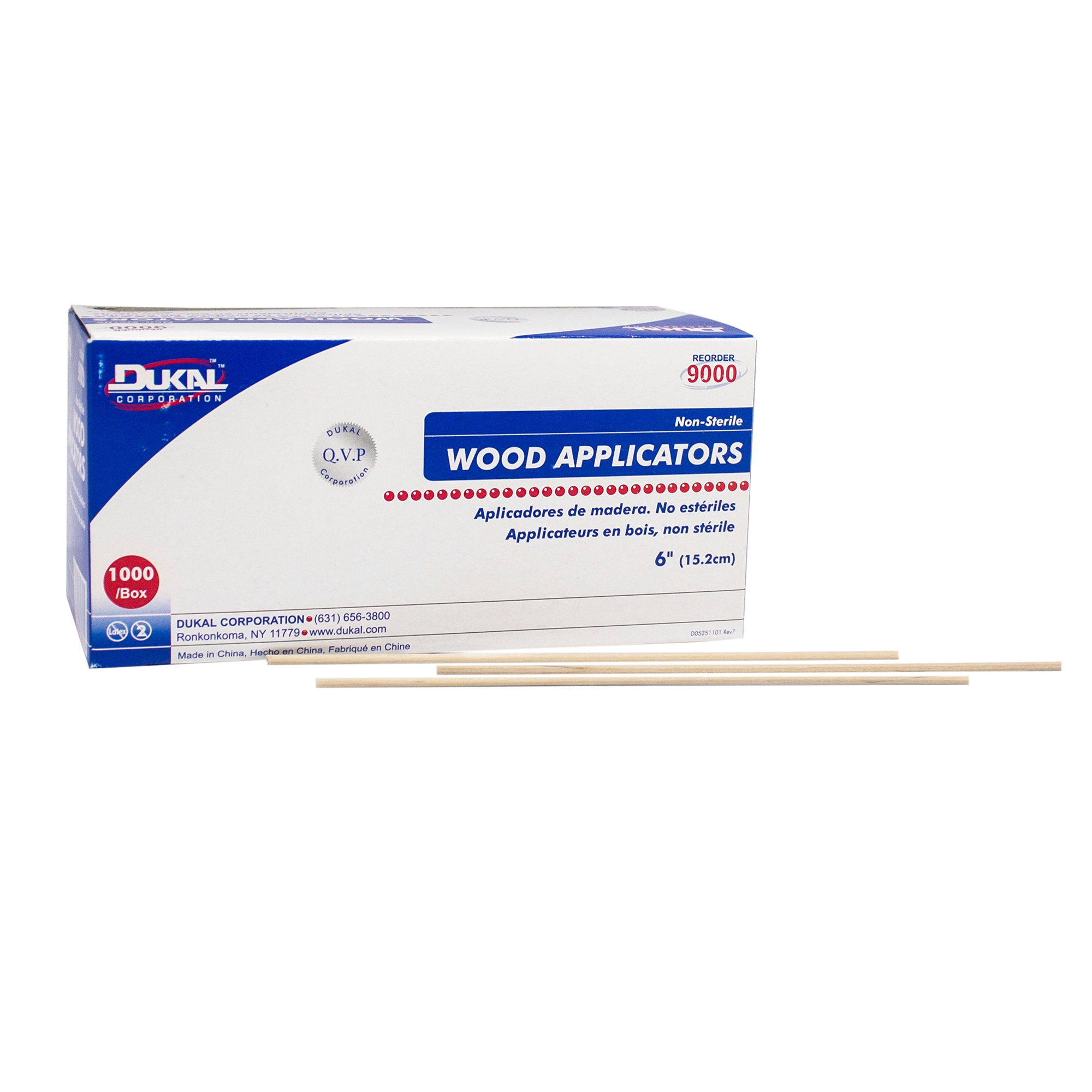 Applicator Stick Dukal™ Without Tip Wood Shaft 6 Inch NonSterile 1000 per Pack (1000/BX 30BX/CS) by Dukal Corporation  ID 9000